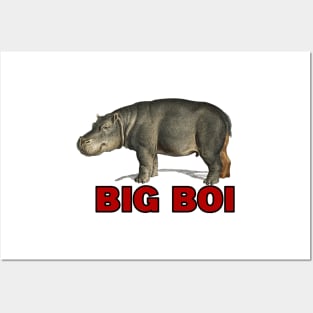 big boi hippo red text Posters and Art